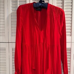 Maeve by Anthropologie Red V-Neck maxi dress XS